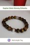 Tiger's Eye Natural Stone Bracelet Certified (Silver Color Round Charm) - 6