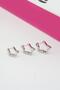 Women's Vip Series 316 L Stainless Steel Star Model 3-Piece Earring Set - 3