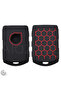 Volvo Compatible Xc40, Xc90, Xc70, S60, S80, S90, C30, V70, V90 Patterned Silicone Key Case Cover (Black Red)