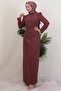 Seher Stone Dress Dusty Rose - 4