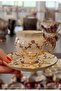 Pervi̇ Porcelain Hand Painted Coffee Cup Set - 3