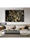 Amazing |   Black-Gold Spider Web Model (Web) | Framed Tempered Glass Table Single Horizontal