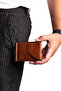 Rafel Tan Genuine Leather Wallet with Money Clip and Magnet Cover