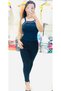 Women's Halter Neckline Stripe Detailed Strap Crop