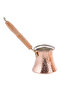 Elegant Design Ornate Detail Coffee Pot with Wooden Handle Copper 250ml