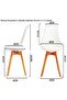 Eamy Single White Tulip Design Mid Century Modern Upholstered Dining Chair White & Beech - 7