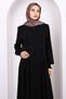 Black Sleeve Gipeli Zippered Ferace - 3