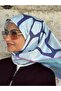 وشاح من نسيج حريري منقوش