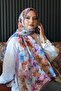 Hydrangea Flower Pattern Lavender Soft Cotton Shawl - 3