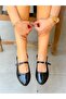 Dozza Black Patent Leather Strappy Ballerina Shoes - 2