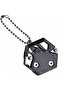 Multifunctional Keyring, Folding Pocket Knife, 7 Functions, Black, - 4