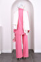 Pink Front Tie Tunic Pants Suit - 4