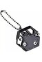 Multifunctional Keyring, Folding Pocket Knife, 7 Functions, Black,