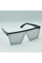 Oversized Mirror Square Sunglasses - UV400 Unisex Shades - 3
