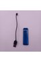Electronic USB Rechargeable Lighter with LED Button, 9 cm, Blue, - 3