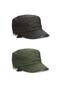 Castro Black And Khaki Hat Set of Two
