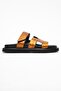 Loana Copper Print Genuine Leather Women's Slippers - 6