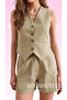 Women's Lined Linen Flam Vest - 5