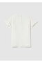 T-Shirt With Flounce And Flower Application - 2