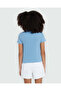 Ribbed Crew Neck Tee Allure Blue - 3