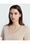V-Neck Tee In Summer Sand - 4