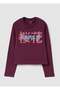 Crop T-Shirt With Long Sleeves And Print