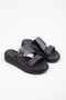 Genuine Leather Women's Black Slippers