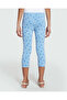 Cropped Leggings In Cornflower Blue - 3