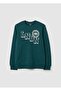 French Terry Sweatshirt With Lettering Print