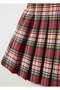 Pleated Skirt With Tartan Pattern - 2