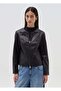 Biker Jacket With Shiny Effect - 4