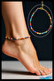 Colorful Beaded Women's Anklet |   Summer Bracelet Model with Adjustable Chain |   Luck Anklet
