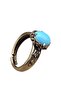 Pure Copper Ring Adjustable Turquoise Stone (Evil Eye Protection) (Gift, Daily, Special Occasions) - 3
