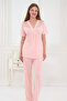 3-Piece Maternity Pajama Set with Lace and Morning Dress - 2
