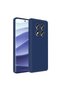 Redmi Note 14 Pro 4g Case Tkng Vitra Cover with Camera Protection and Card Holder - Navy Blue