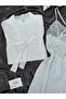 Satin Two-Piece Ecru Bride Nightgown Robe Set - 3
