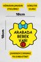 There Is a Baby in the Car Car-Motorcycle Windshield Sticker Sticker - Girl Yellow - 3