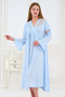 2-Piece Maternity Nightgown Set with Lace and Morning Dress