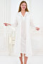 2-Piece Maternity Nightgown Set with Lace and Morning Dress - 2