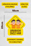 There Are Twins in the Car Car-Motorcycle Windshield Sticker Sticker - Male - 2