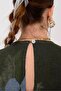 Women's Casual Cut Linen Fabric Long Dress - 5