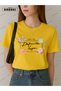 The Impossible Happens Printed Cotton Fabric Girl Yellow T-Shirt - 2