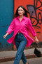 Women's Oversize Loose Cut Shirt – Fuchsia - 2
