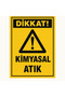Caution Chemical Waste Warning Sign 23X35 cm Door Wall Warning Sign Pvc