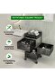 3-tier kitchen trolley with wheels – steel rotating kitchen rack for fruits, veggies & home storage. - 7