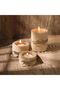 3 Piece Rustic Wooden Tea Light Cylindrical Candlestick Holders with Bowknot for Home Decoration
