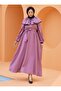Peerlined Tettured Dress - Lilac - Sahra Butik - 4