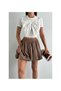 Brown Balloon Mini Skirt - 241014 - 2