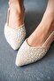 Women's Open Back Straw Women's Ballerina Ronia Silver - 4