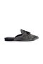 Women's Beige Straw Pointed Toe Slippers Tona Black - 2